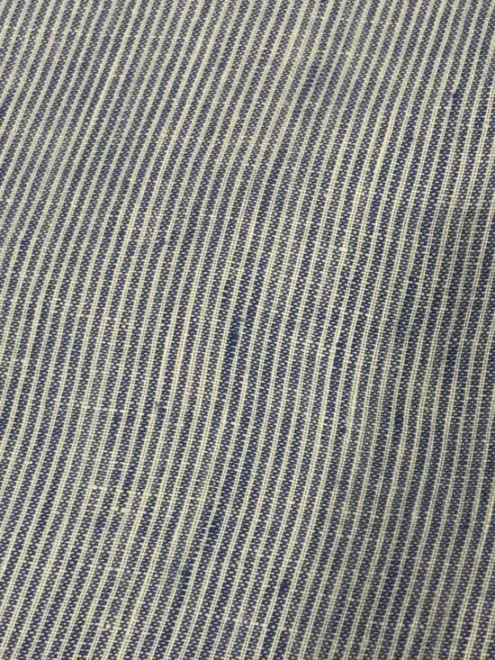 Jachs NY Blue Stripe Button Shirt Linen Blend Madison Fit Mens Large - Picture 7 of 11